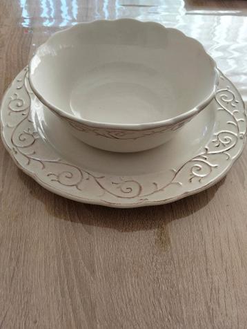 Servies bord, salad schaal