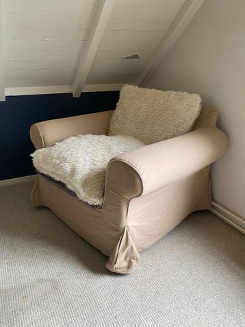 EKTORP Fauteuil, Tallmyra beige, zonder originele kussens