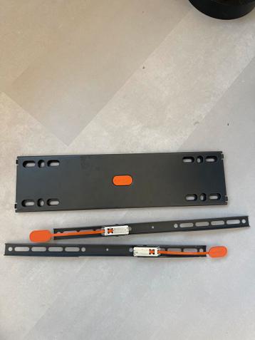 Vogel's Muurbeugel TV - Zwart, Compleet met Rails