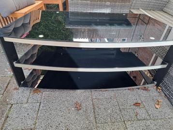 Stijlvol Audio Meubel met Glazen Planken