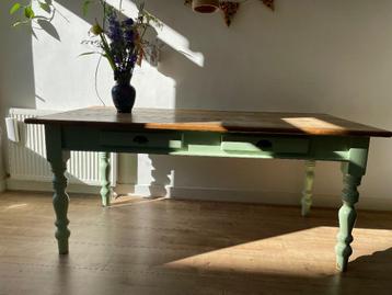 Vintage eettafel 180x90cm