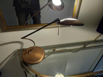 Antiek koper bureau lamp
