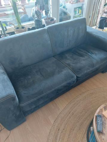 Comfortabele geschuurde leren bank - 2-zits