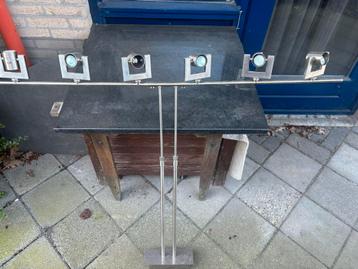 Moderne hanglamp met 6 spots - RVS