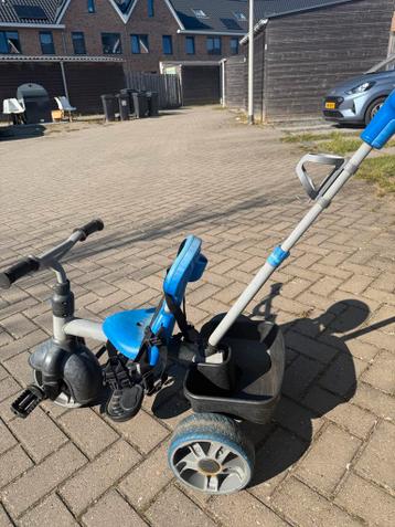 Kinder driewieler met duwstang en verstelbare zitting