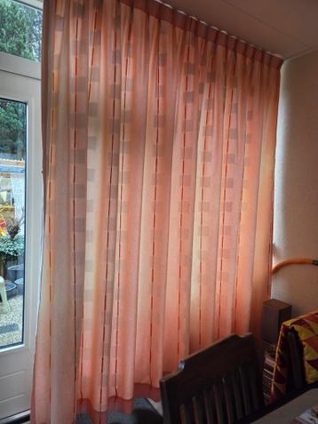 Oranje gordijnen - 2 stuks (355x250 cm), wasbaar