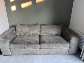 Montel Comfortabele 2-zitsbank in taupe/grijs