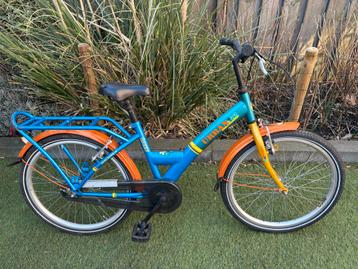 Loekie Urban 22 inch kinderfiets - Blauw/Oranje