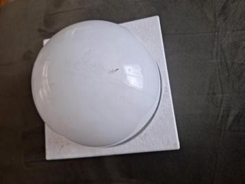 Witte Plafondlamp met Bolvormige Kap