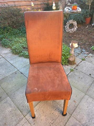 Eetkamerstoelen/4 stuks - Bruin met lichte accenten