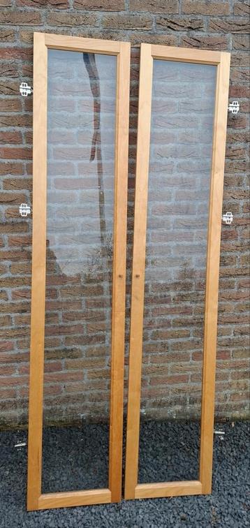Twee glasdeuren voor Billy kast 201x80 cm + 4 glazen planken