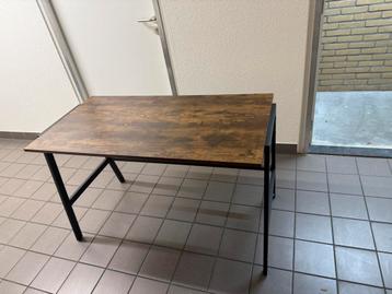Compact bureau met houtlook blad