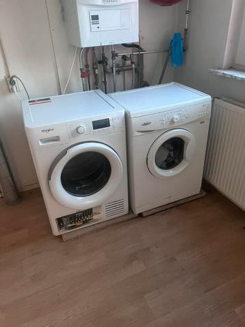 Droogtrommel en wasmachine