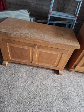 Blank eiken dekenkist