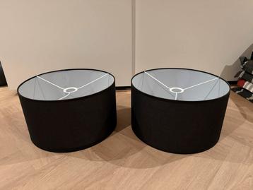 2x Home Sweet Home Lampenkap Zwart met Diffuus Plaat