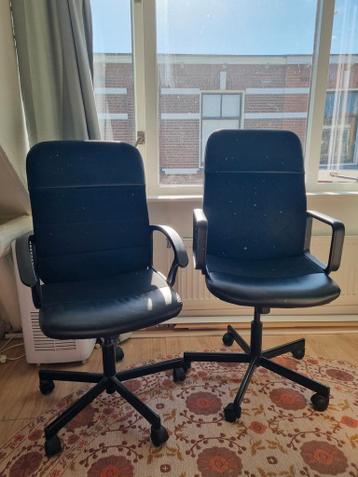 Zwarte bureaustoelen van IKEA - Set van 2