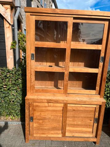 Teak Houten Kast - Twee Delen - Gratis Ophalen