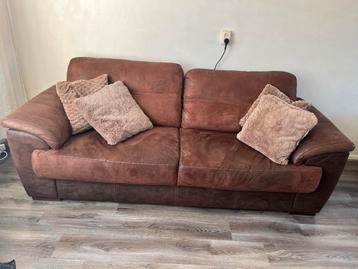 Leren bank twee en een half zits