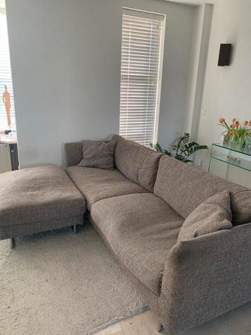Comfortabele Hoekbank met Chaiselongue - Grijs Stof
