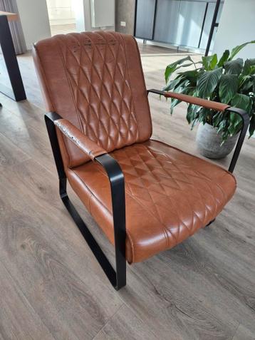 Fauteuil met gebruikssporen - Bruin kunstleer