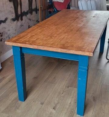 GRATIS stevige houten eettafel - opknapper (200x90cm)