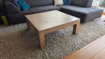 Houten salontafel 1x1 meter, 40 cm hoog - gratis afhalen