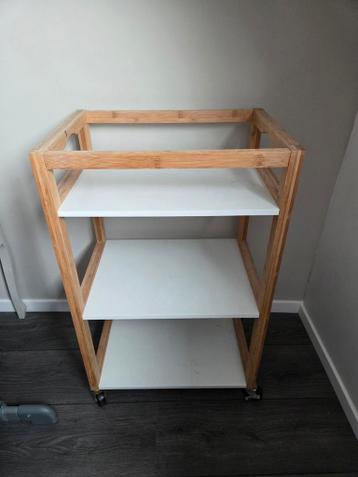 Badkamer trolley commode op wieltjes