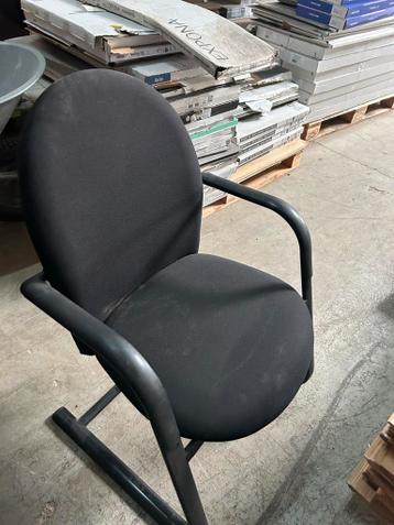 Zwarte bureaustoel met armleuningen 4 stuks