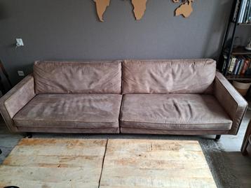 Taupekleurige bank, 270x95 cm