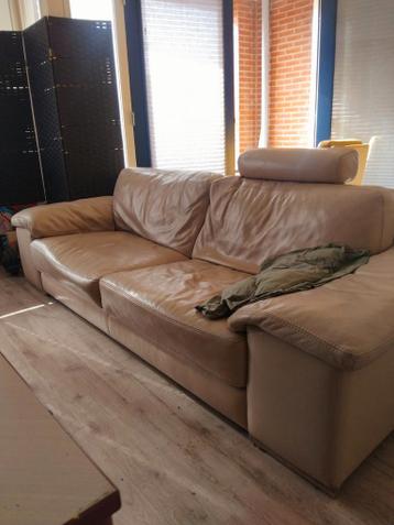 Leren bank 2.50 mtr breed - Ophalen