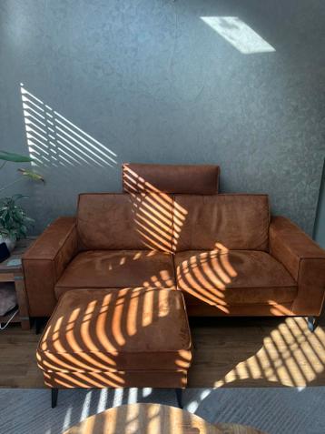 Hele mooie bruine suède bank van Pronto