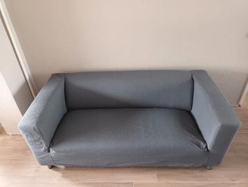 GRATIS Bank Ikea Klippan kunstleer met grijze én zwarte hoes