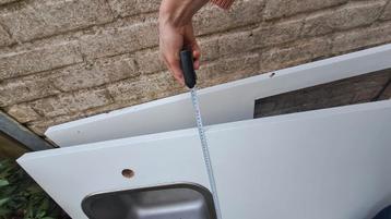 Wit aanrechtblad met spoelbak - Keukenblad