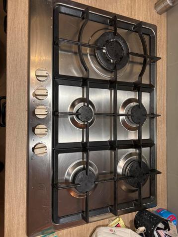 Gebruikt 4-pits gasfornuis, RVS, inbouw