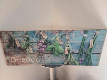 Canvasdoek met kruidenprint - 'Garden' thema
