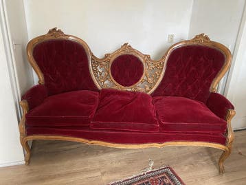 Vintage antieke biedermeier bank