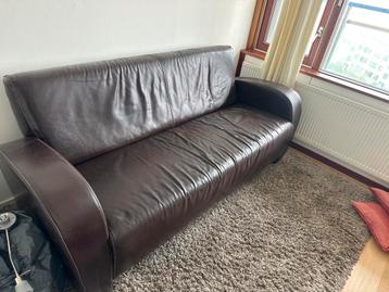 Lederen 3-zits bank gratis af te halen
