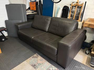 Gratis afhalen: Bruin leren bankstel