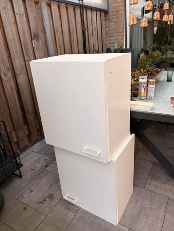 Witte keukenkasten (1x100cm, 2x50cm) - Gratis af te halen