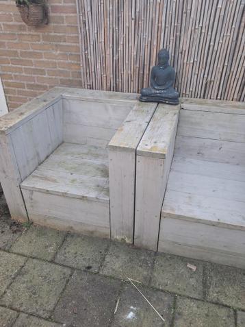 2 Steigerhouten stoelen - opknappers (gratis af te halen)