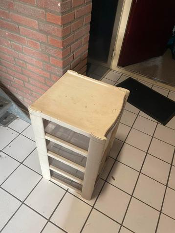 Handige plastic opbergkast met 4 lades