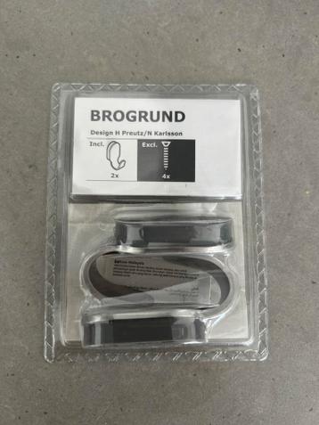IKEA BROGRUND Wandhaken 2 stuks, zwart