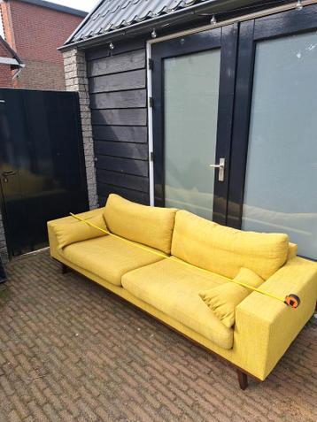 Gratis 3-zits bank okergeel - 230x85x80 cm