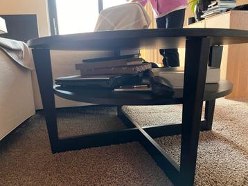 Stijlvolle zwarte bijzettafel - 82x120x36 cm