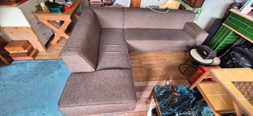 Comfortabele hoekbank - Bruin stof - Vierpersoons