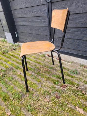 Vintage schoolstoel - 4 stuks