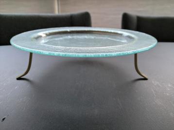 Glazen decoratie schaal op pootjes