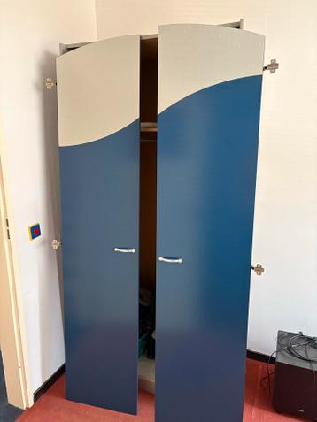 Kastenset blauw/grijs: Kledingkast en tv-kast/losse kast