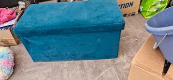 Gratis opbergbankje / poef - Blauw