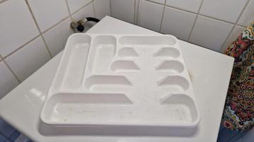 Witte bestekbak voor lade